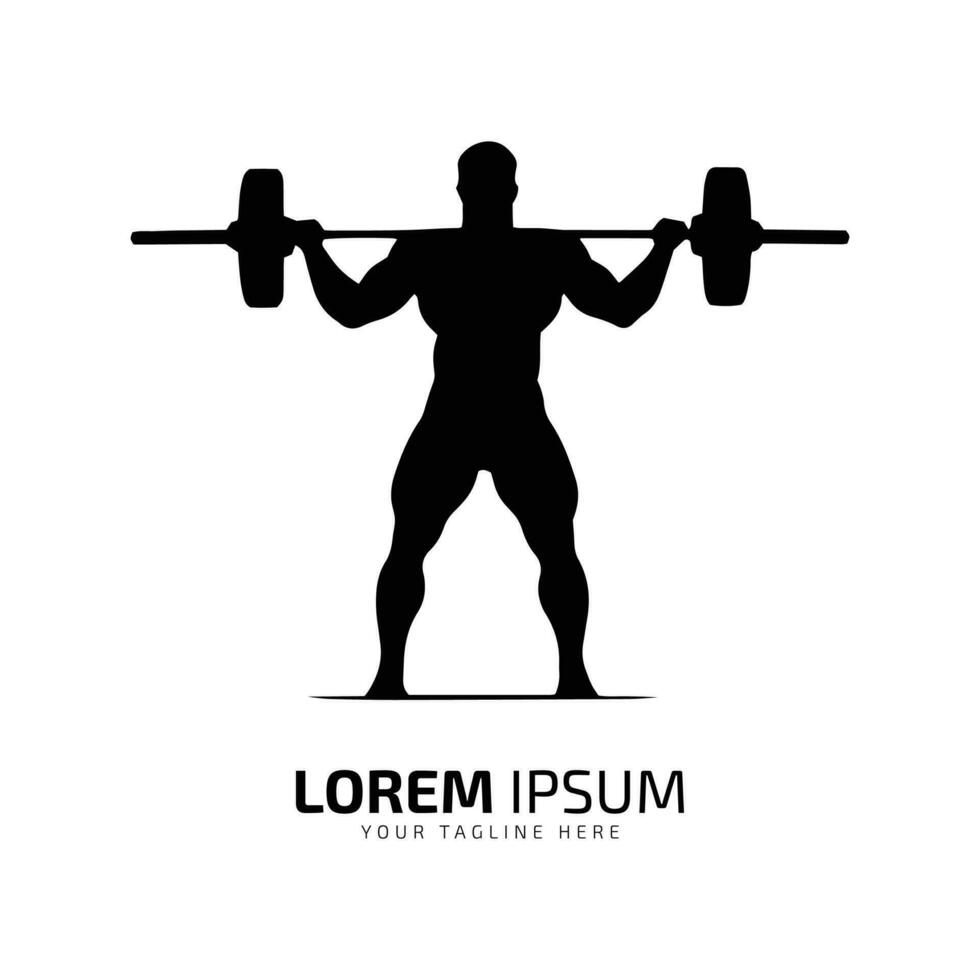 minimal och abstrakt logotyp av Gym vektor man ikon kondition silhuett isolerat mall design Gym klubb stående person