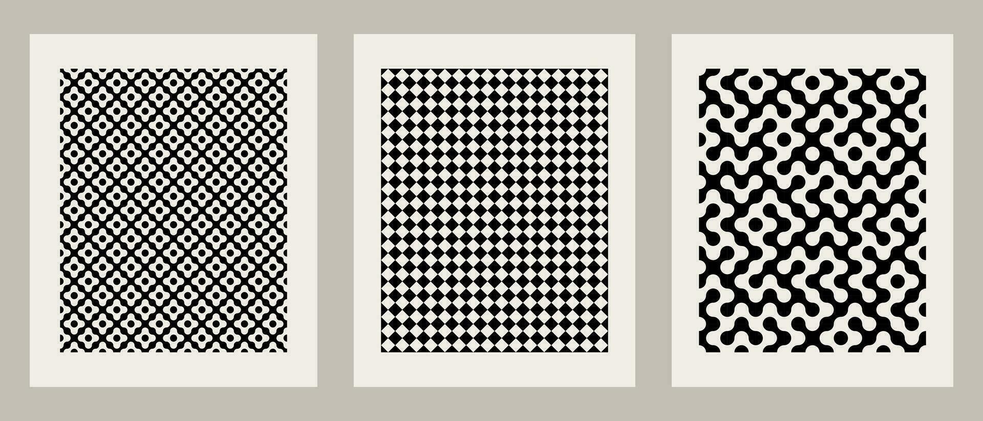 minimalistisch Bauhaus Plakate mit anders geometrisch Elemente vektor