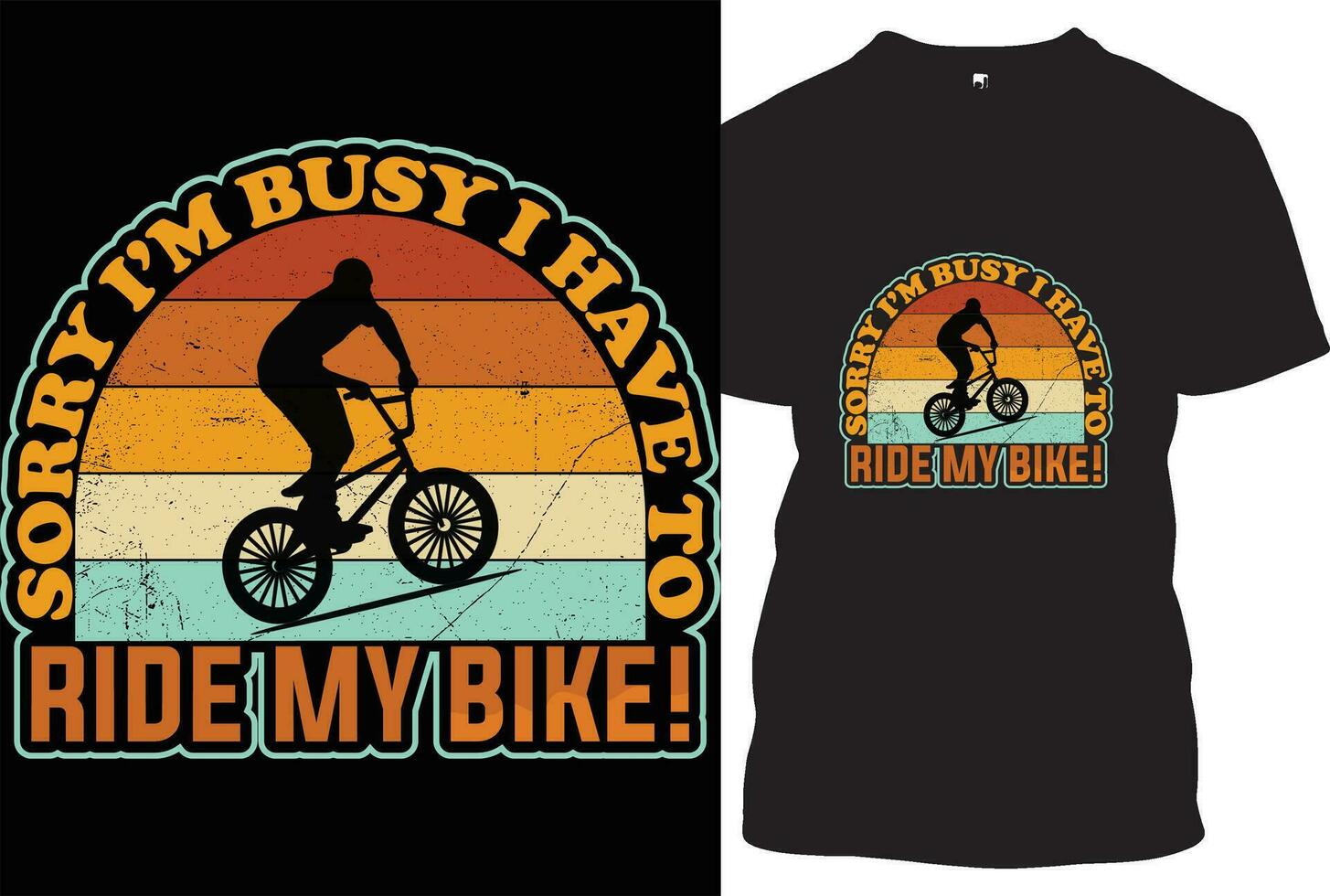 Fahrrad T-Shirt Design Vektor Illustration