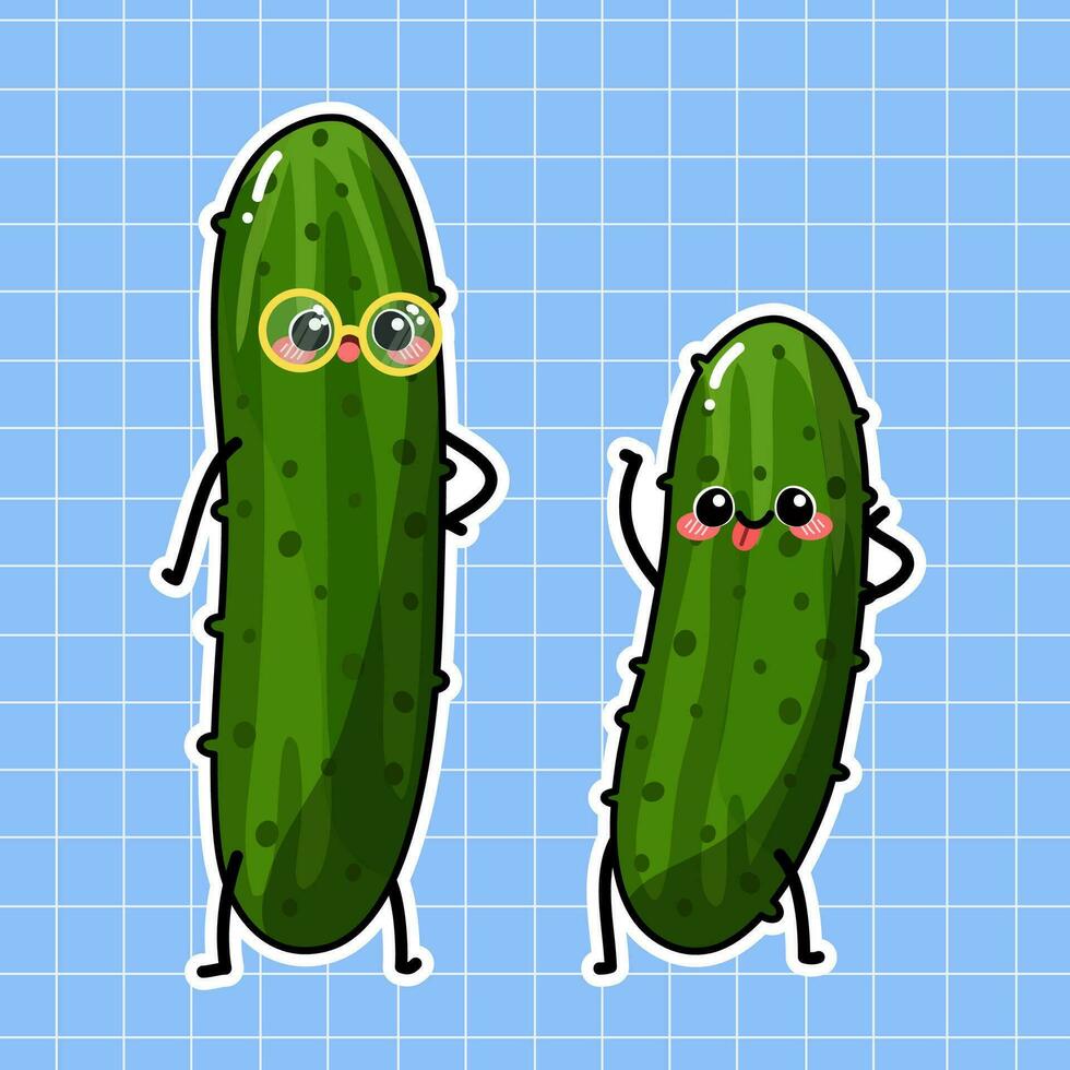 Gurke Gemüse Vektor Illustration