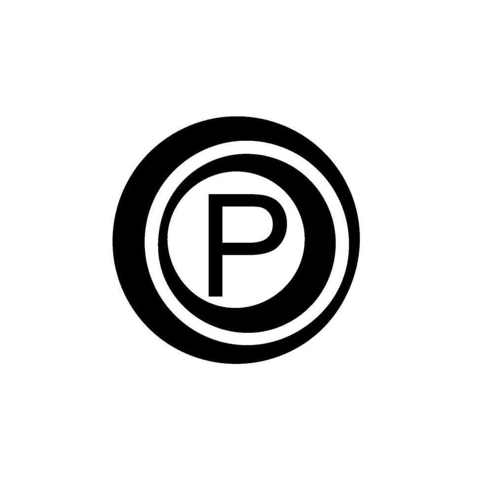 Parkplatz Symbol Vektor Design Vorlagen