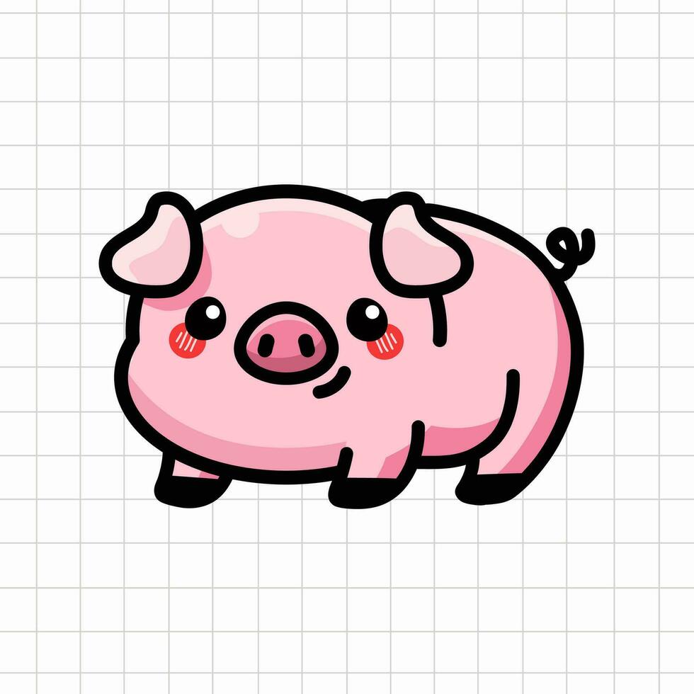 süß Schwein Tier Illustration vektor