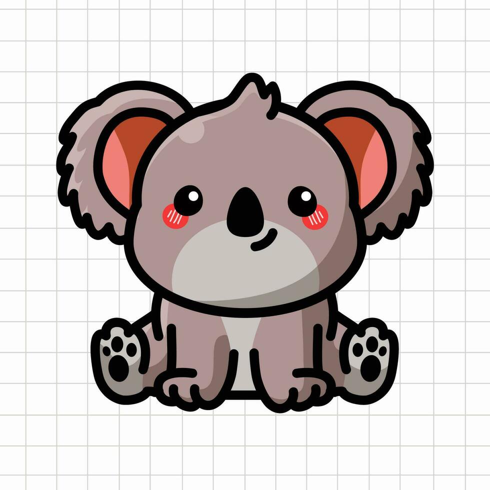 söt koala djur- illustration vektor