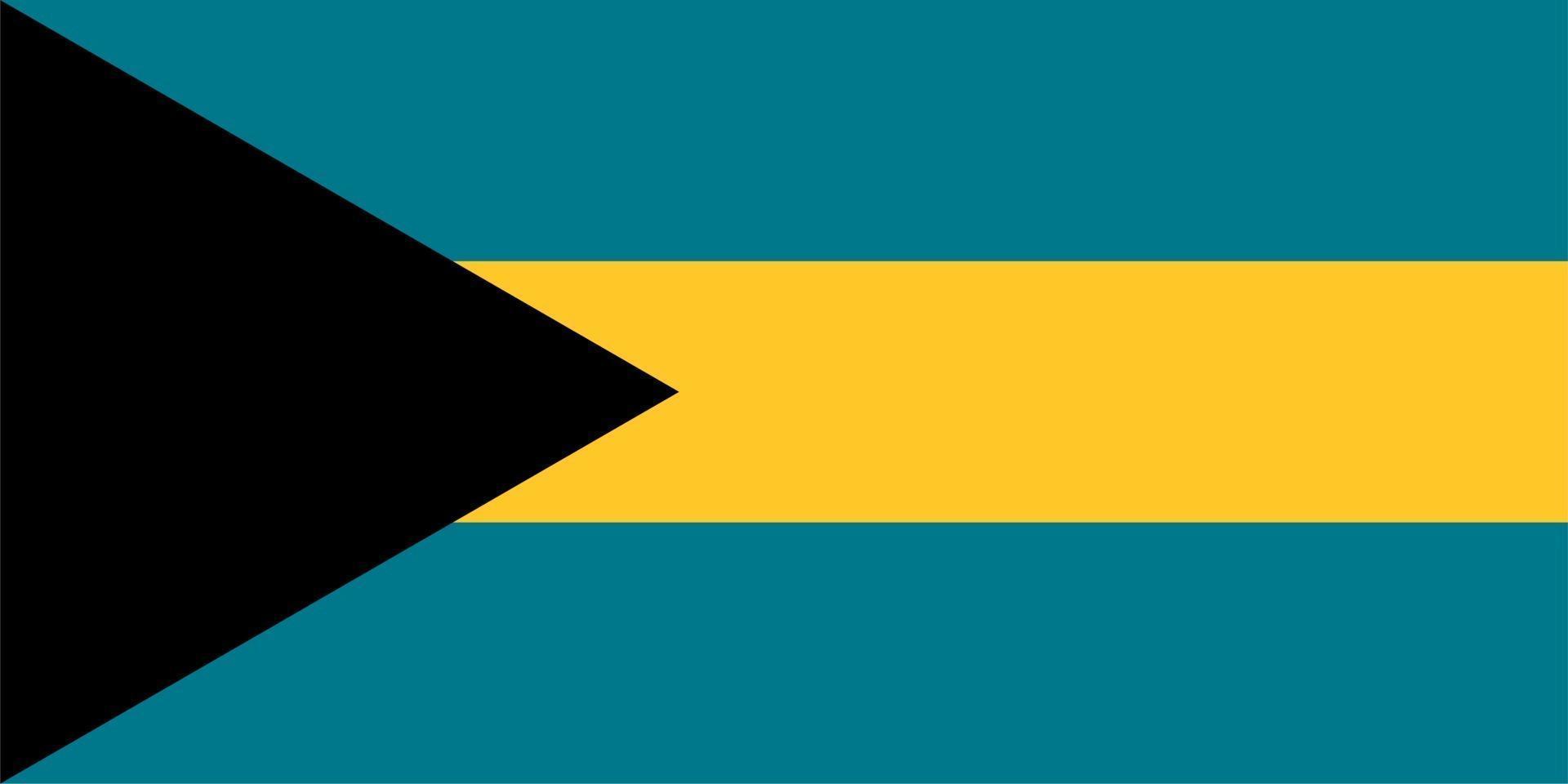 Bahamas flagga av Bahamas vektor