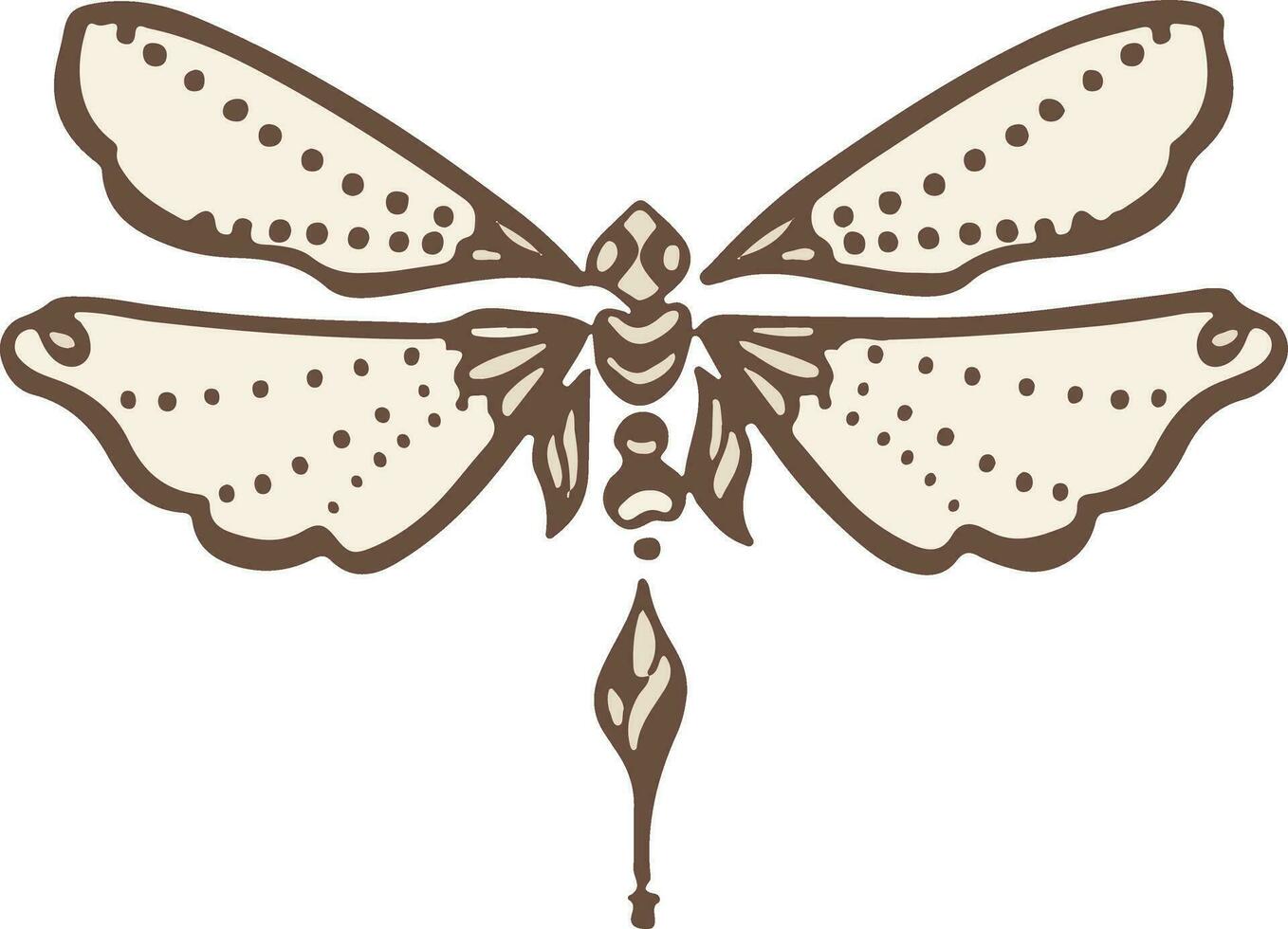 Motte dekorativ Grafik Schmetterling Symbol, Illustration Vektor