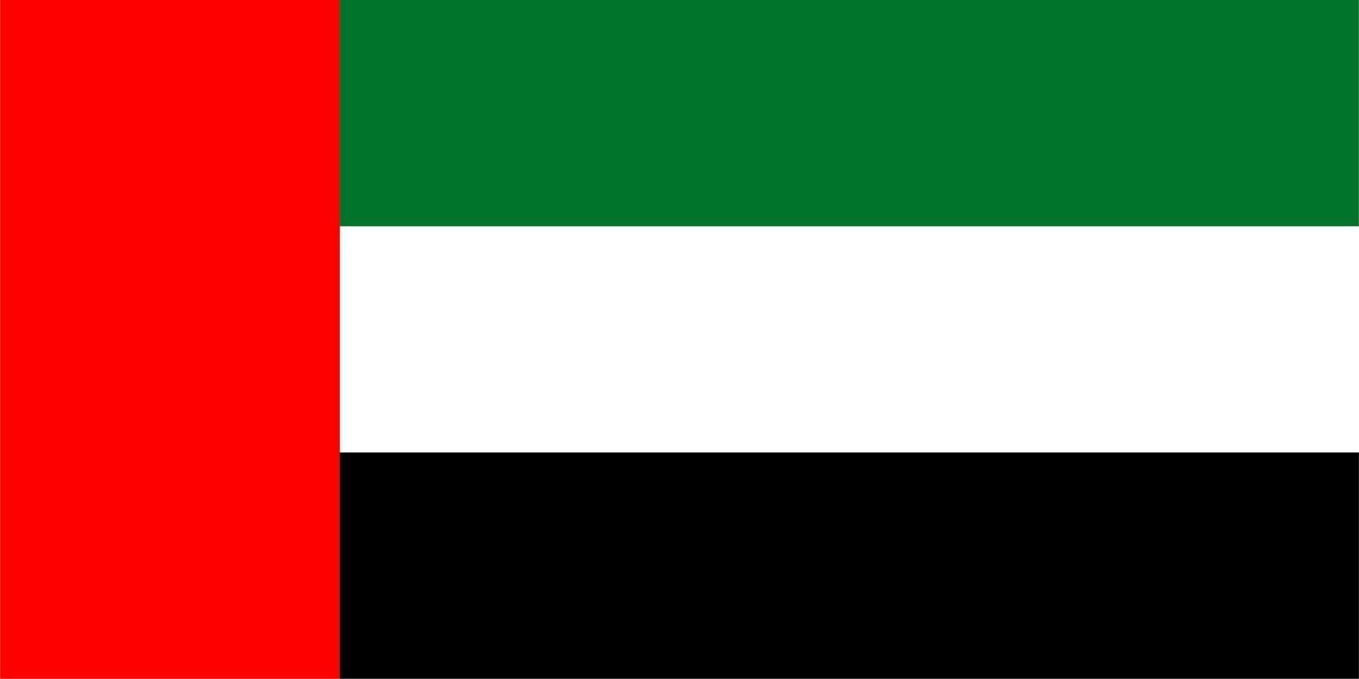emiratische flagge der vereinigten arabischen emirate vektor