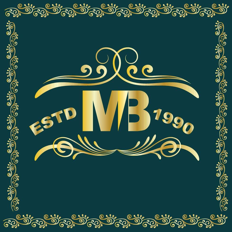 golden Brief Logo Design Vektor Illustration mit Kreis rauschen und Gold Metall Textur. kreativ metallisch Brief zum Unternehmen Name, Etikett, Symbol, Abdeckung, Emblem, drucken, Textil, Karte oder Netz Buchseite.