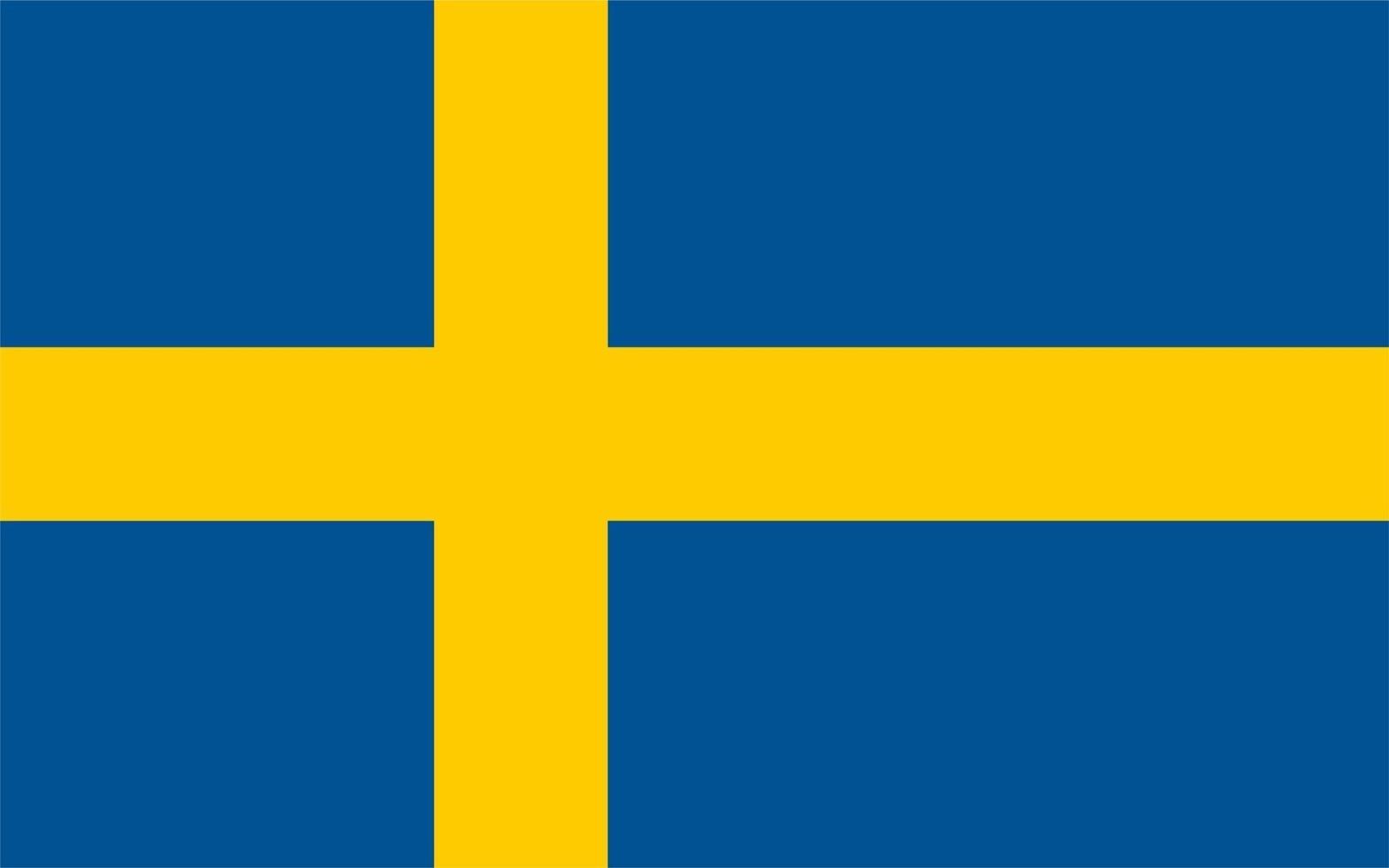 schwedische flagge von schweden vektor