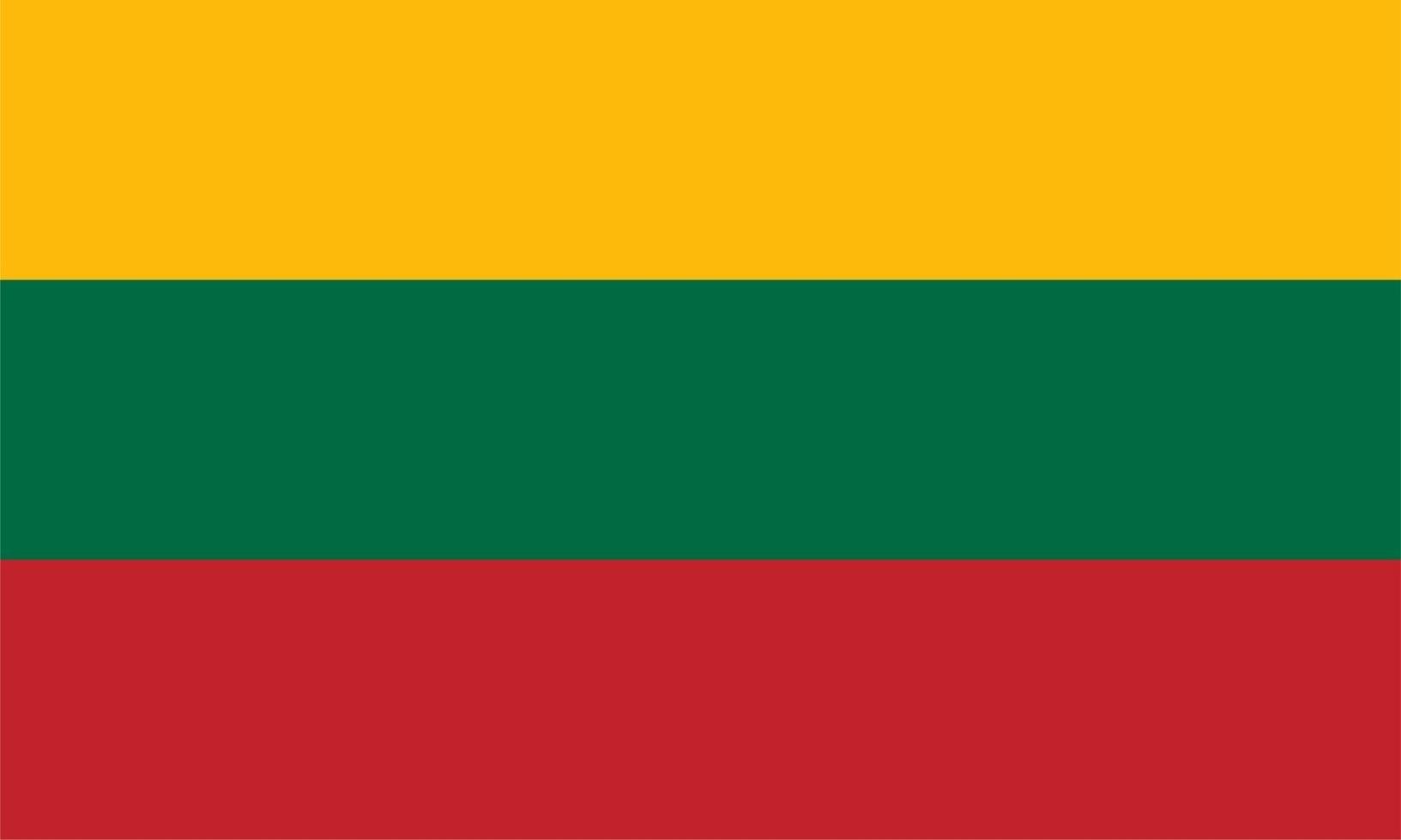 litauische flagge von litauen vektor