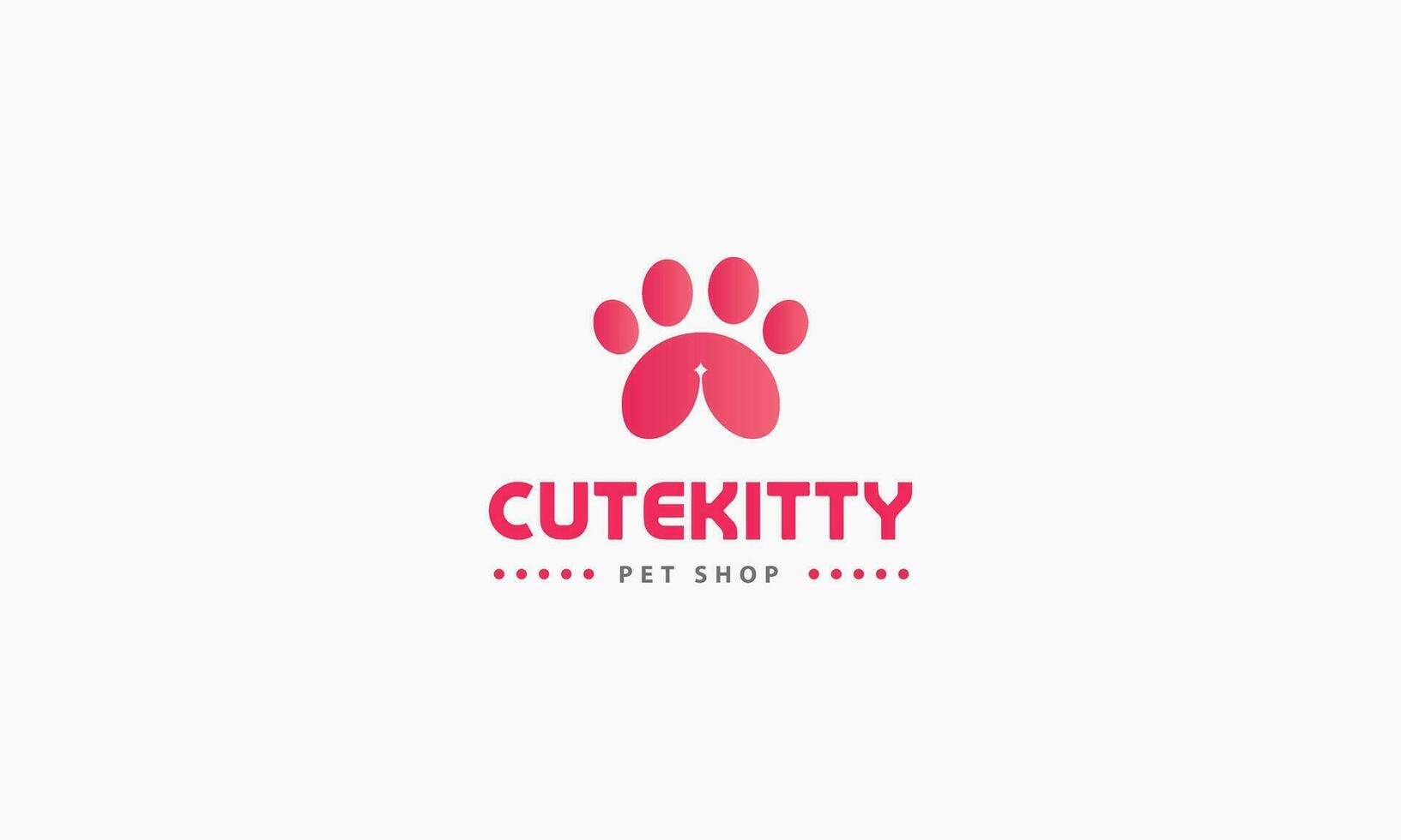 katt och hund sällskapsdjur kärlek logotyp med linje konst begrepp design illustration vektor