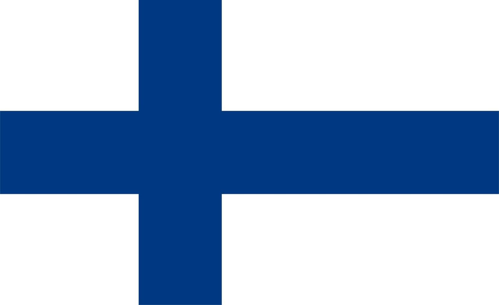 finnische flagge von finnland vektor