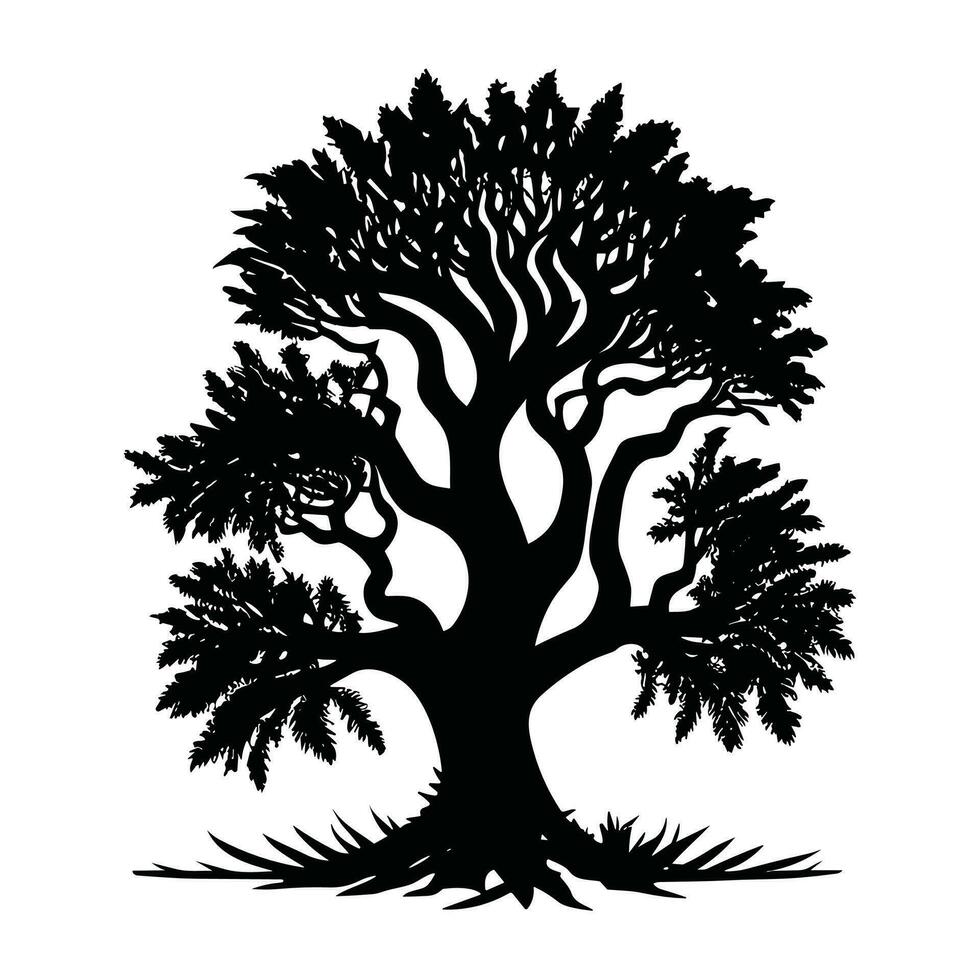 kostenlos Vektor Silhouette Baum Sammlung,