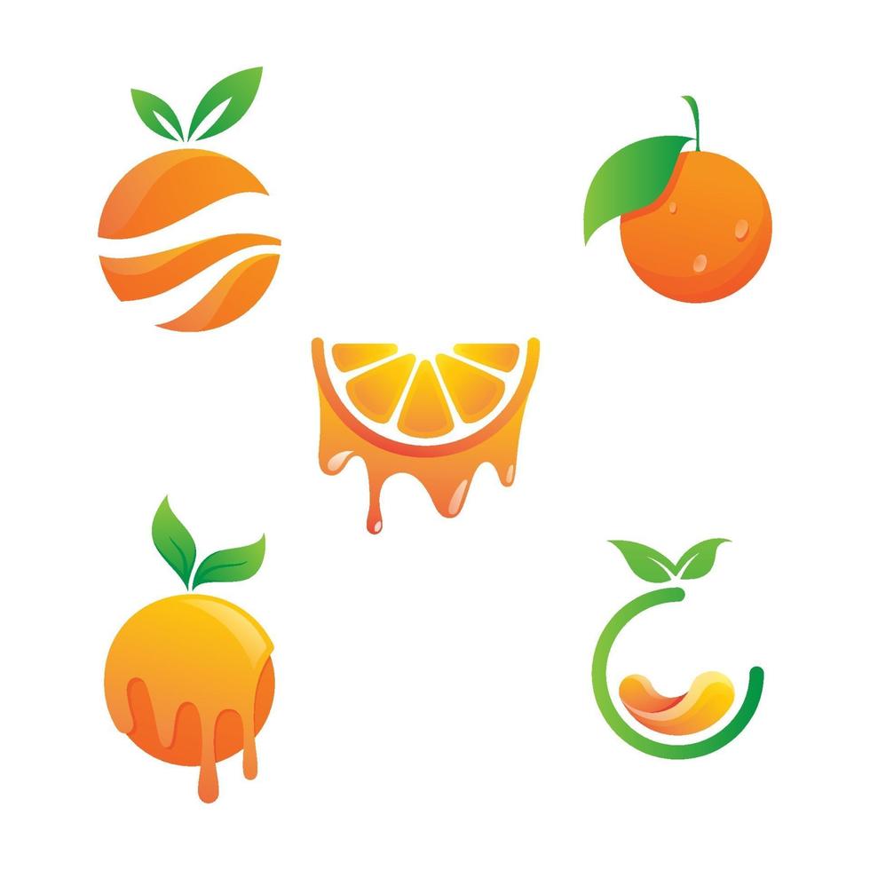 orange Logo-Design-Vektor-Symbol-Illustration vektor