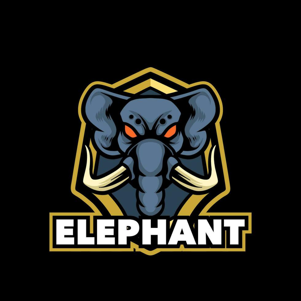 Elefant Maskottchen Logo zum Sport vektor