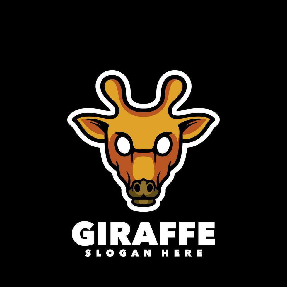 giraff maskot logotyp vektor