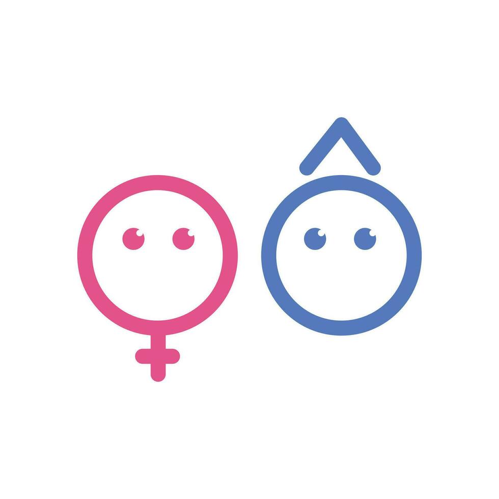 Geschlecht Gleichberechtigung Symbol Symbol Vektor Illustration
