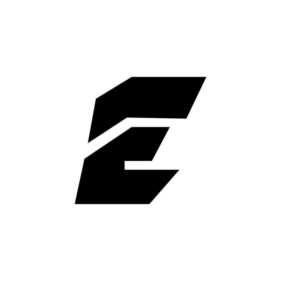 brev ec modern platt abstrakt djärv monogram logotyp vektor