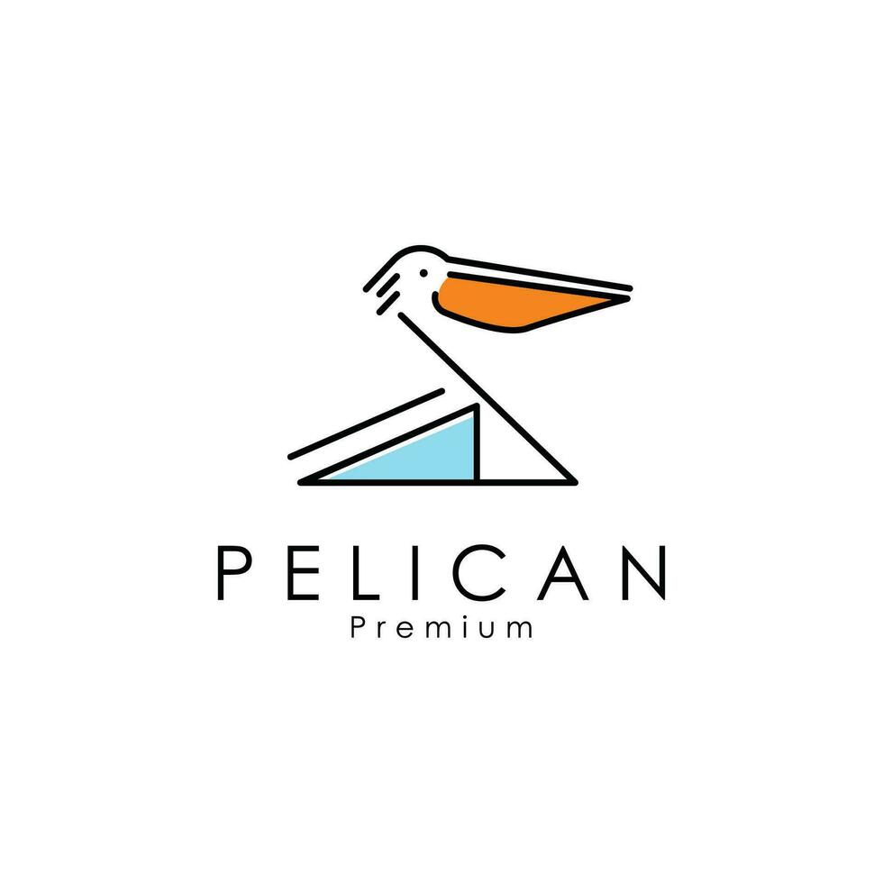 Pelikan Vogel Logo Vorlage vektor