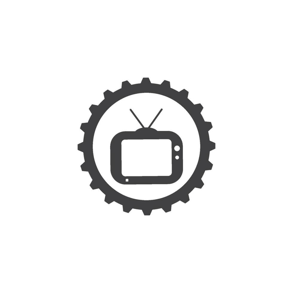 tv redskap ikon logotyp vektor illustration