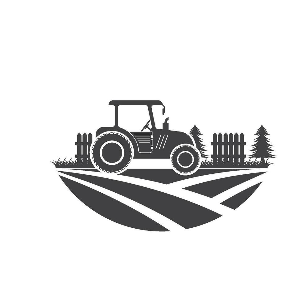 Traktor Farmer Symbol Vektor Illustration Design