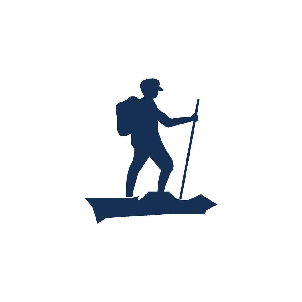 Abenteuer Wandern Vektor Symbol Illustration Design