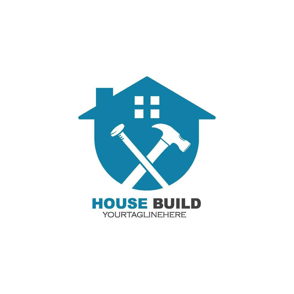 Hausbau und Renovierung Logo Symbol Vektor Illustration
