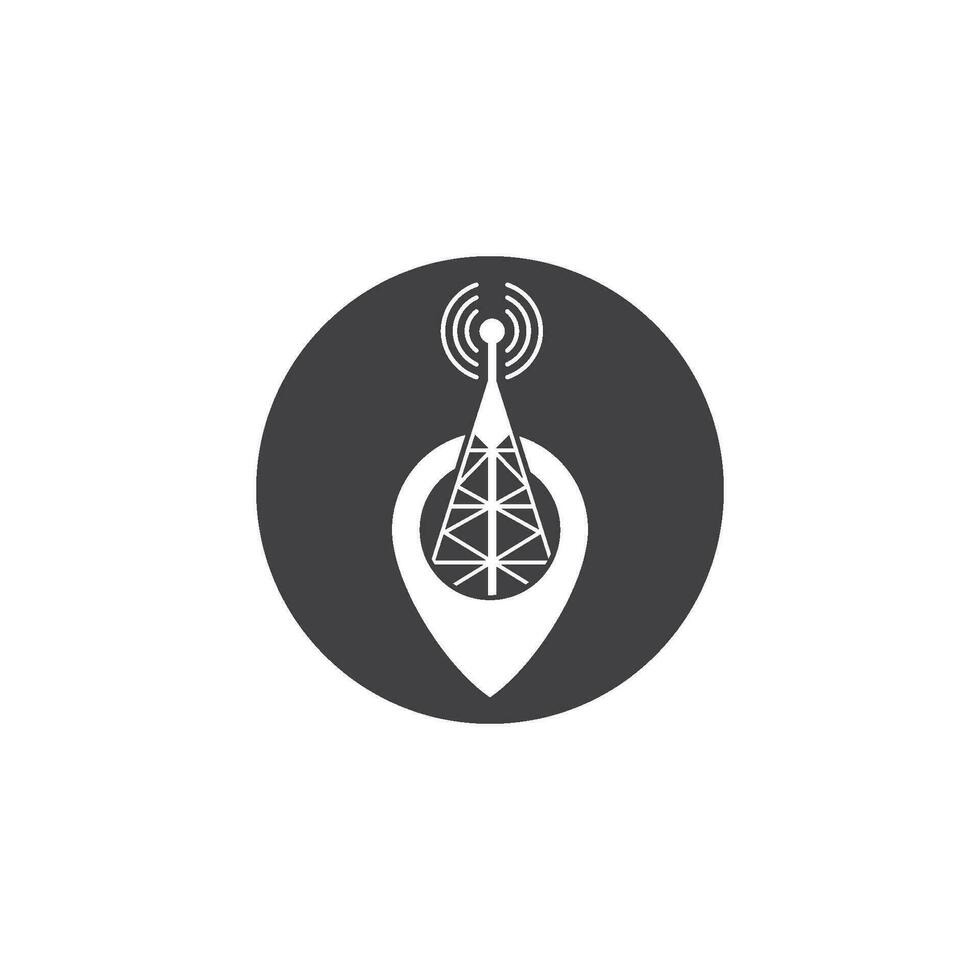 Tower-Signal-Logo-Symbol-Vektor-Illustration vektor