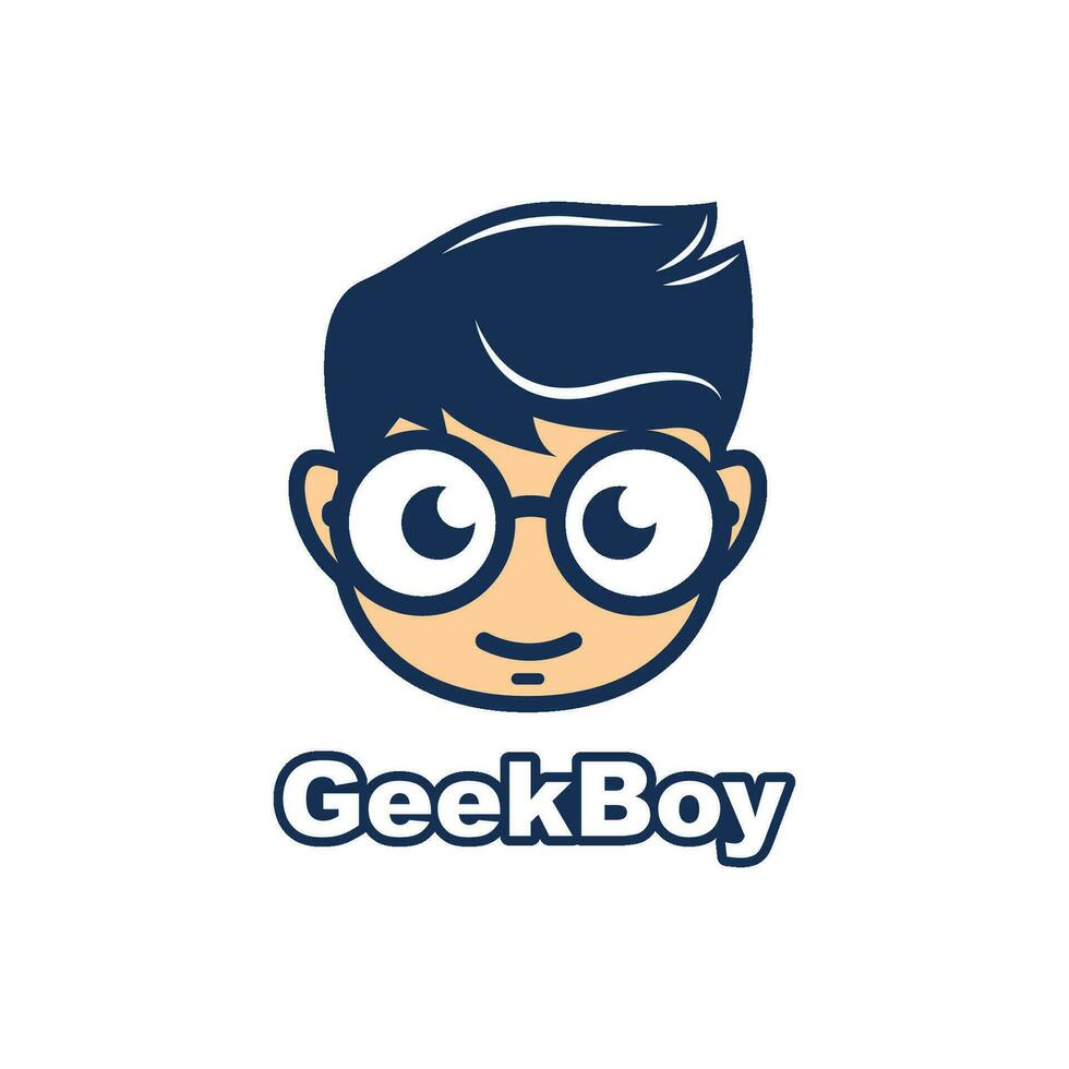 Geek Junge Symbol Vektor Illustration Design