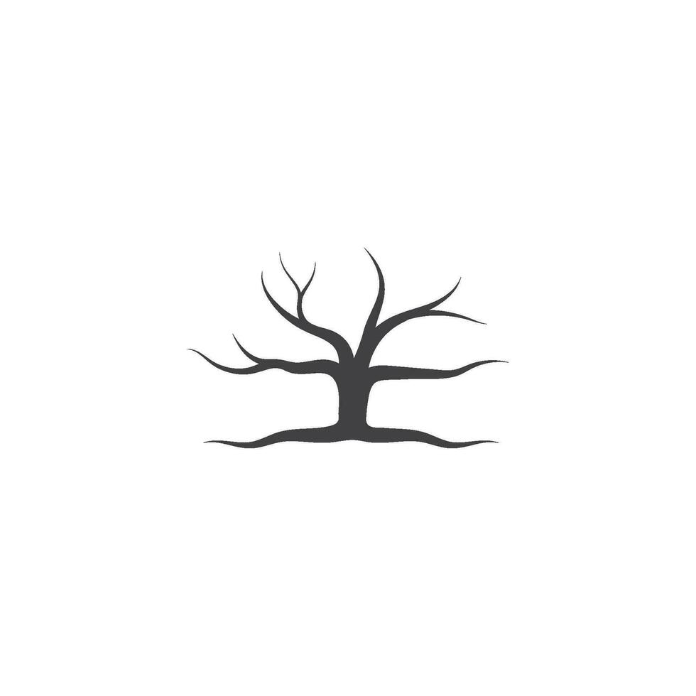 träd utan blad ikon logotyp mall vektor