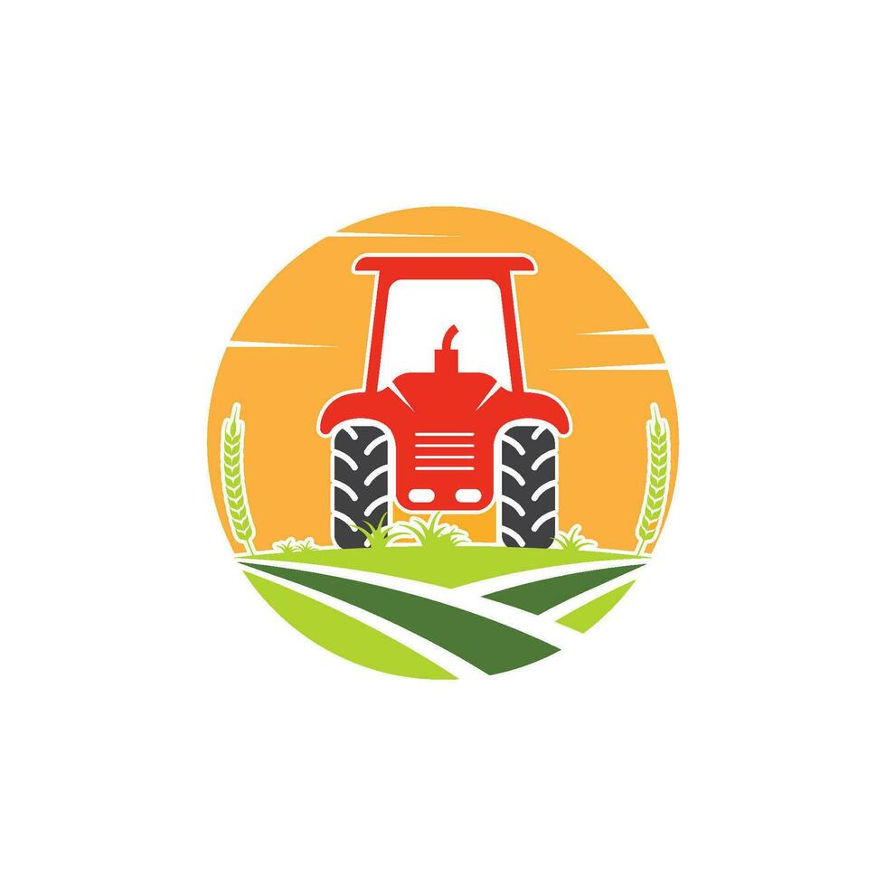 Traktor Farmer Symbol Vektor Illustration Design