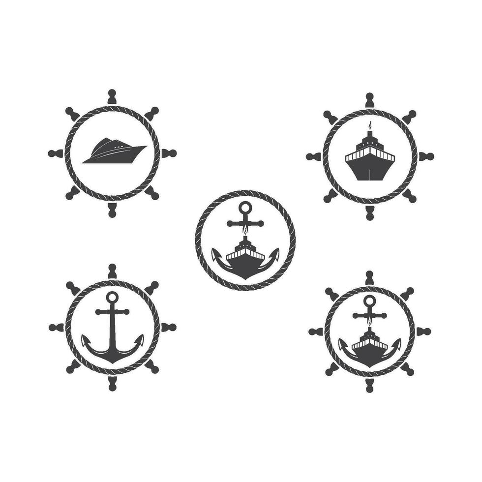 nautisch Vektor Logo Symbol von maritim Illustration