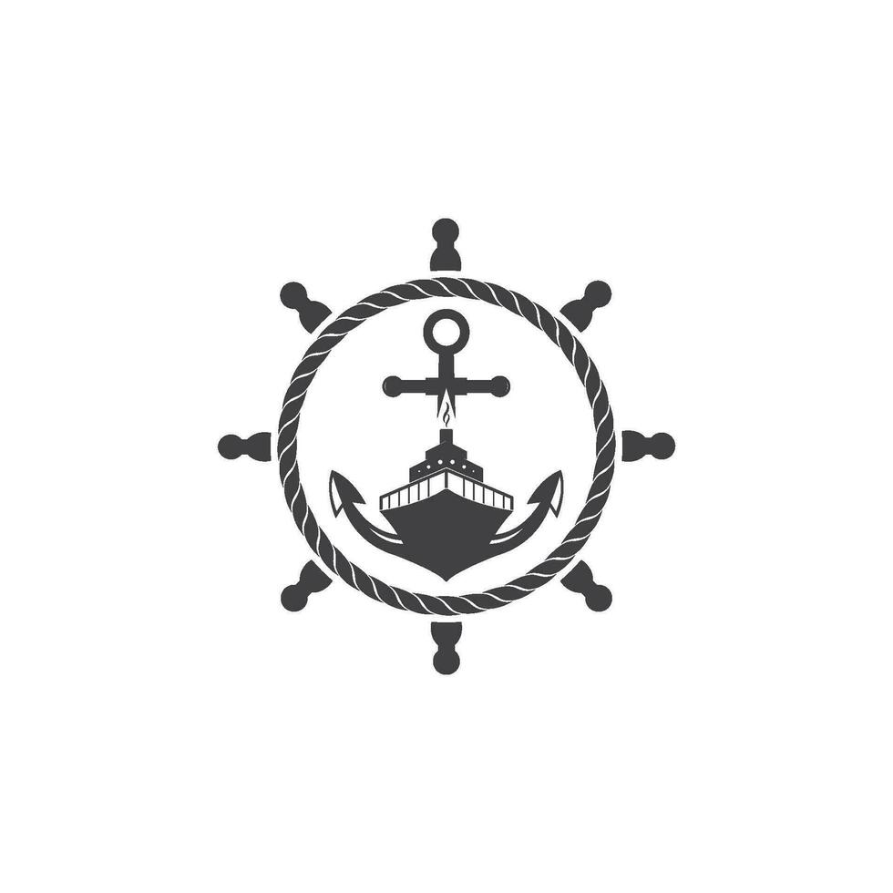 nautisch Vektor Logo Symbol von maritim Illustration