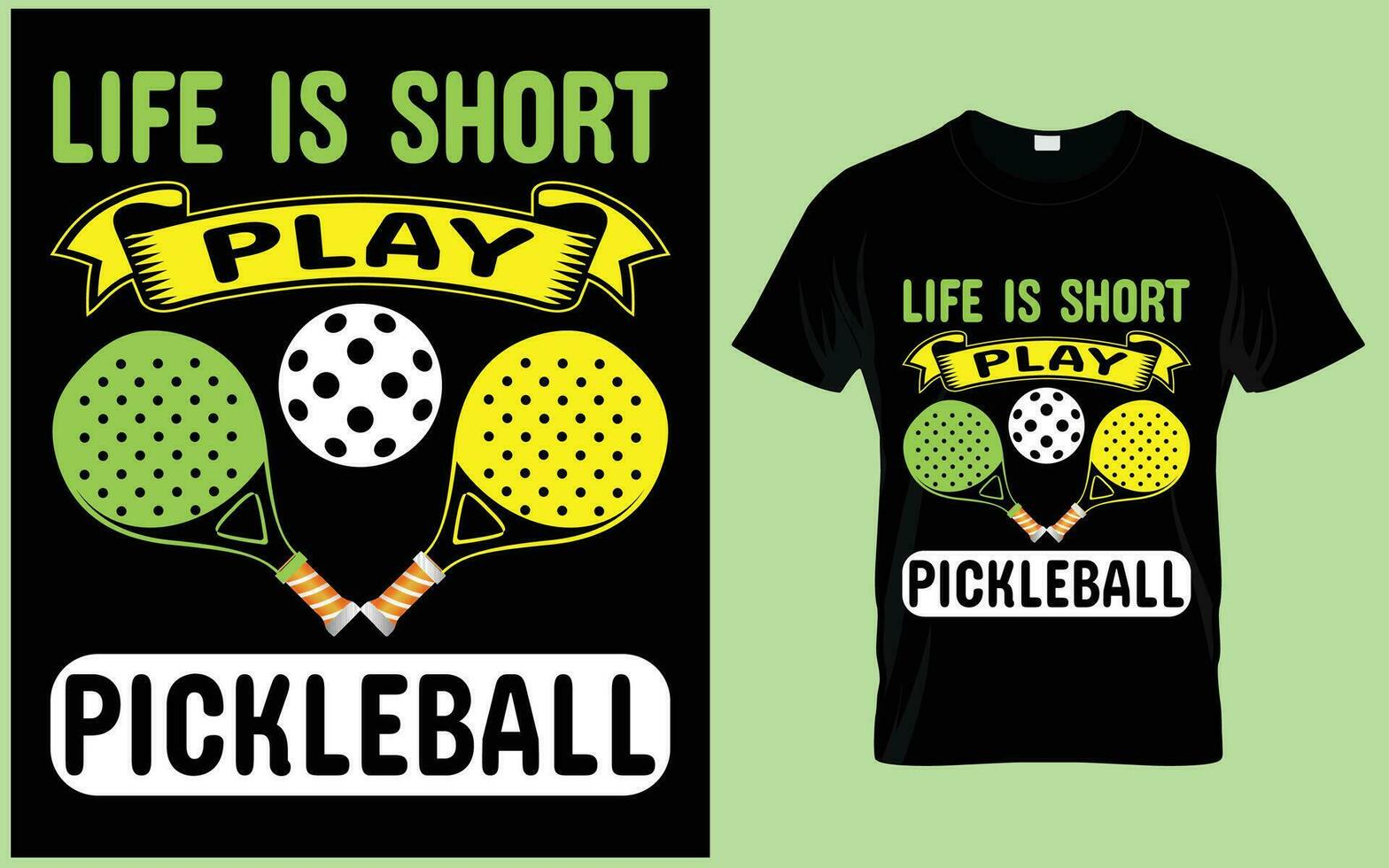 Pickleball Vektor t Hemd Design