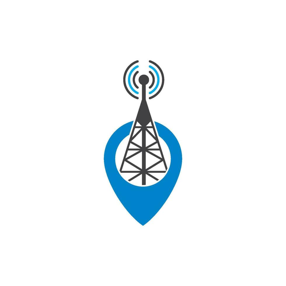 Tower-Signal-Logo-Symbol-Vektor-Illustration vektor