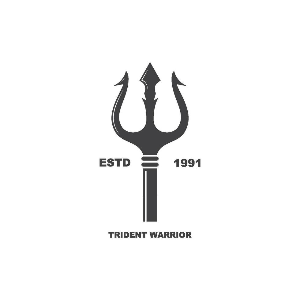 trident logotyp mall vektor ikon illustration