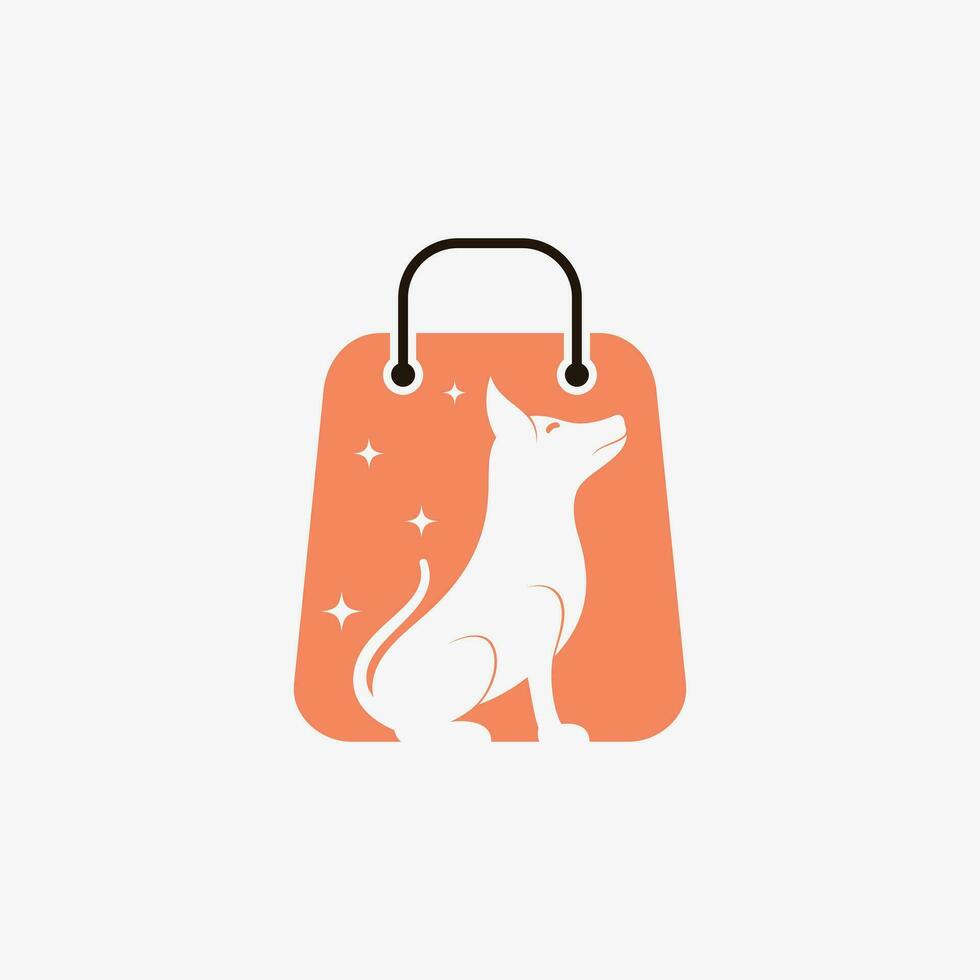 sällskapsdjur affär logotyp design med hund katt ikon logotyp och kreativ element begrepp vektor