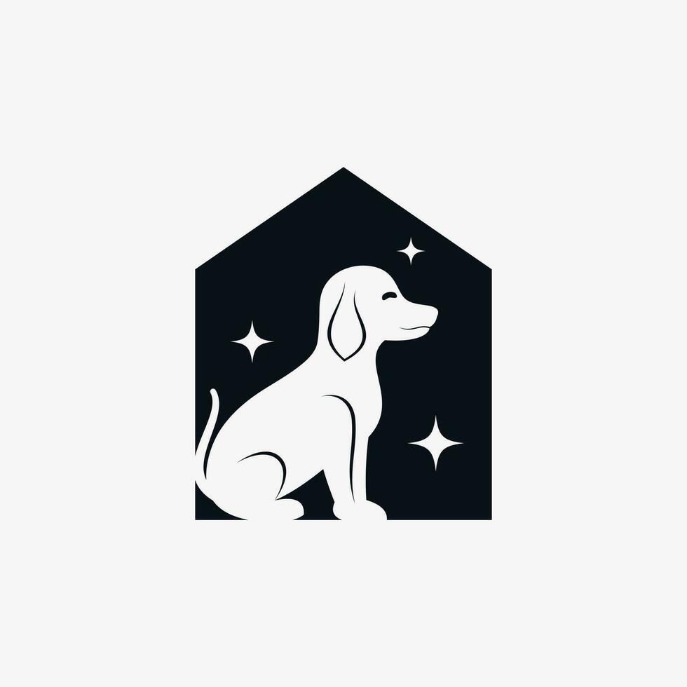 Haustier Haus Logo Design mit Hund Katze Symbol Logo und kreativ Element Konzept vektor