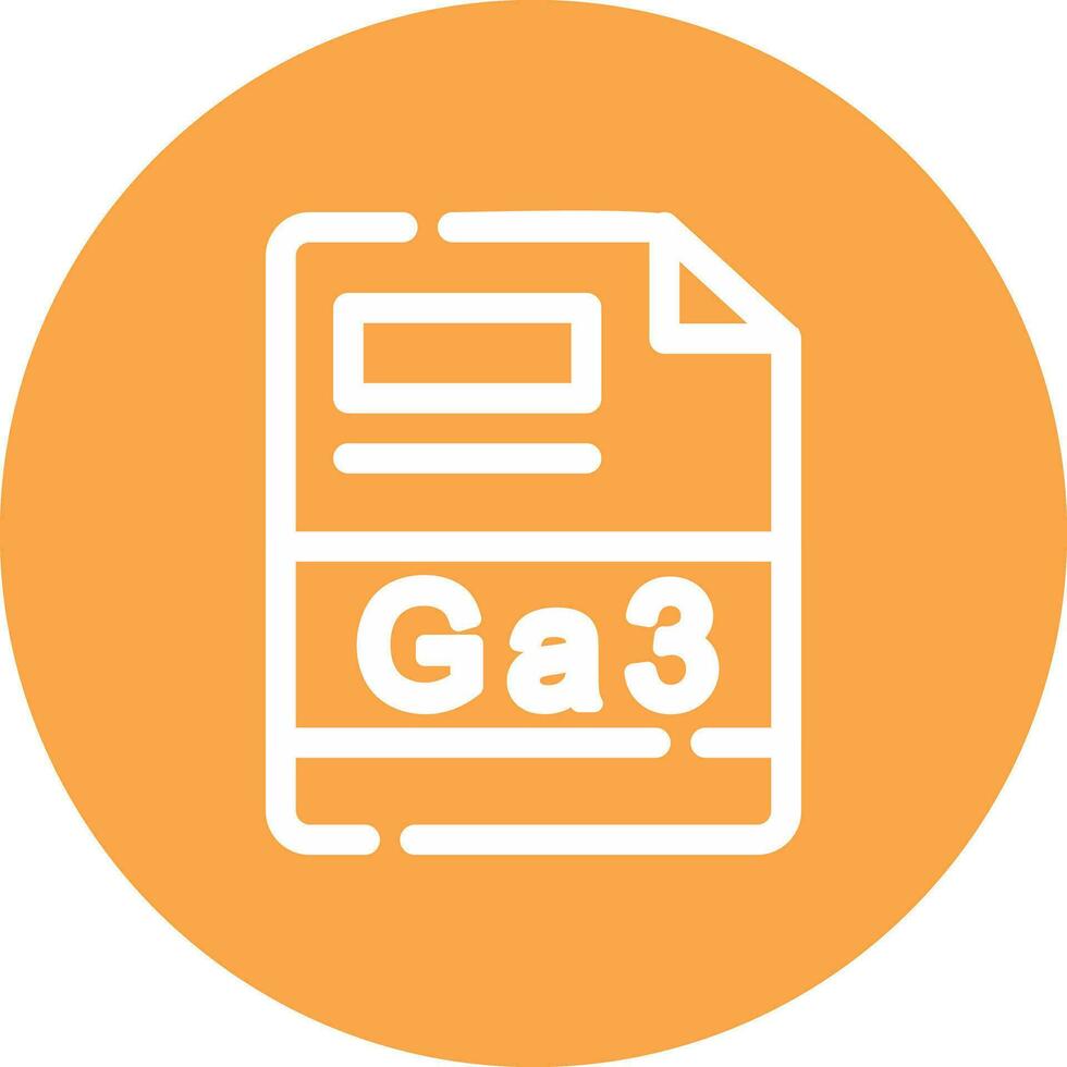 ga3 kreativ ikon design vektor