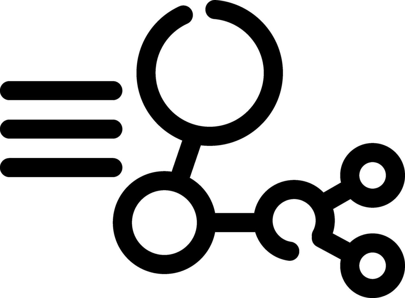 Molekülstruktur kreatives Icon-Design vektor