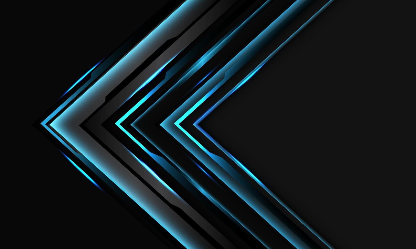 blauer Cyber-Pfeil grauer Hintergrund vektor