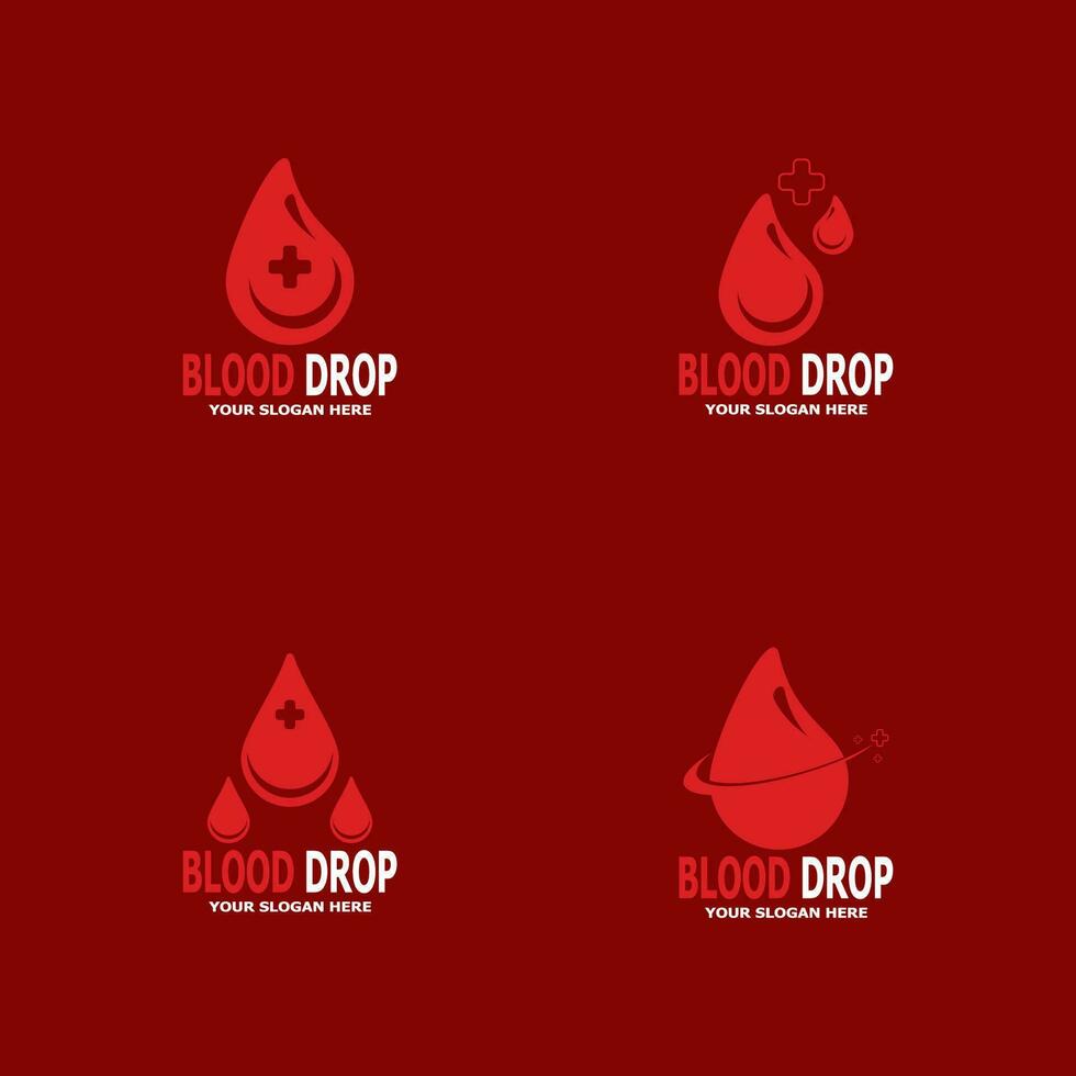 blod släppa hälsa logotyp vektor mall