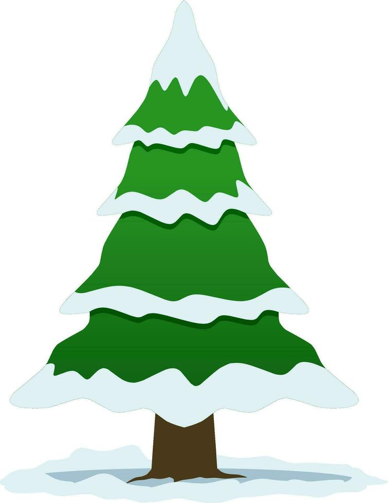 Winter Kiefer Baum Symbol Vektor zum Winter Fall. schneebedeckt Kiefer Baum im das kalt Jahreszeit. Kiefer Baum Design wie ein Symbol, Symbol, Winter oder Weihnachten Dekoration