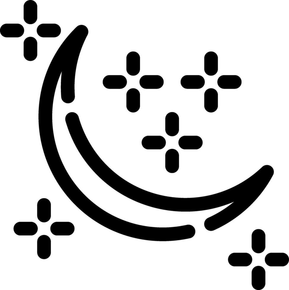 Neu Mond kreativ Symbol Design vektor