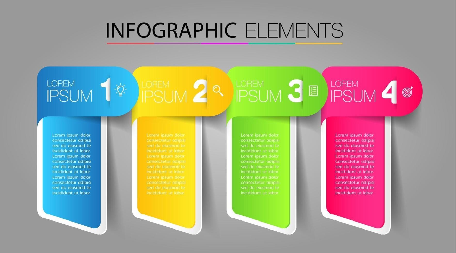 moderne Textfeld-Vorlage, Infografik-Banner vektor