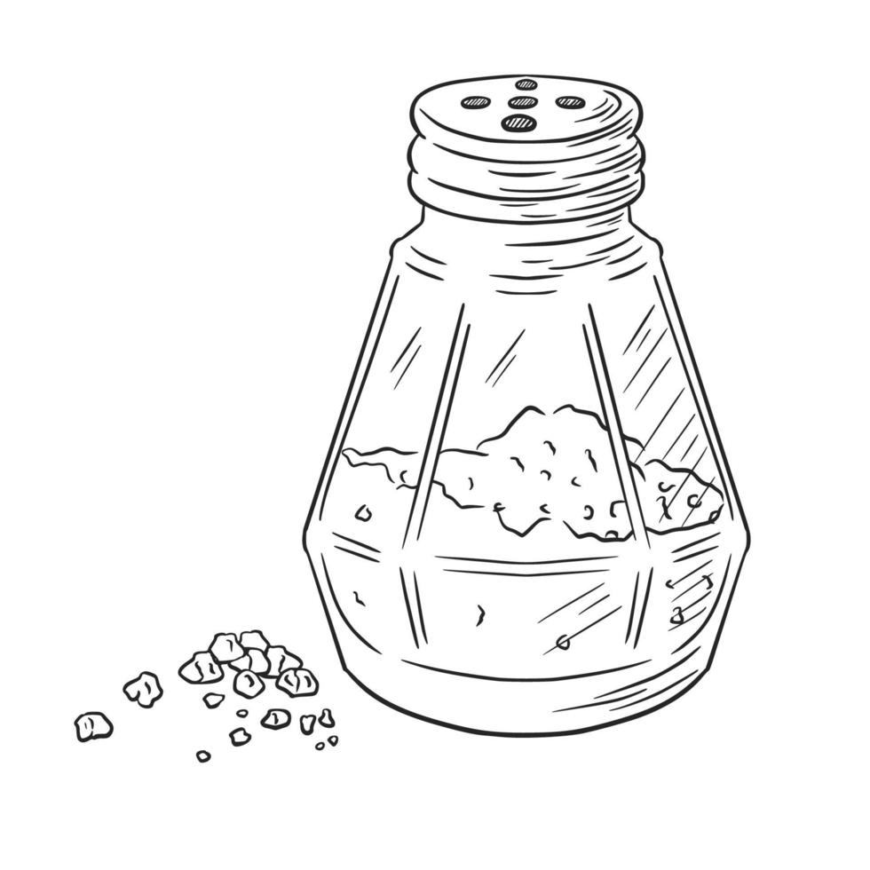 salt shaker graverad illustration vektor