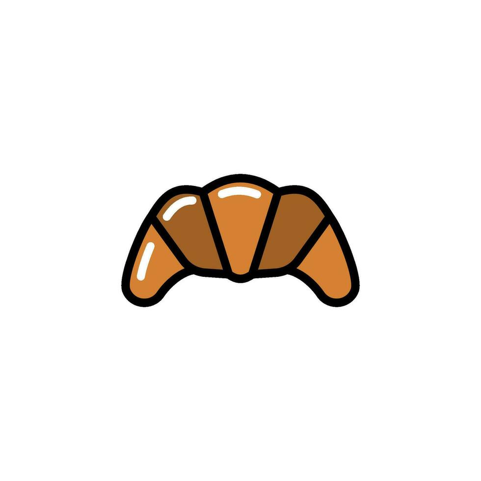 Croissant Symbol Vektor Design Vorlagen