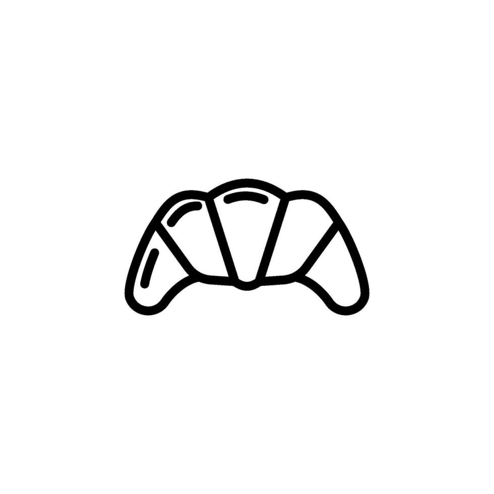 Croissant Symbol Vektor Design Vorlagen