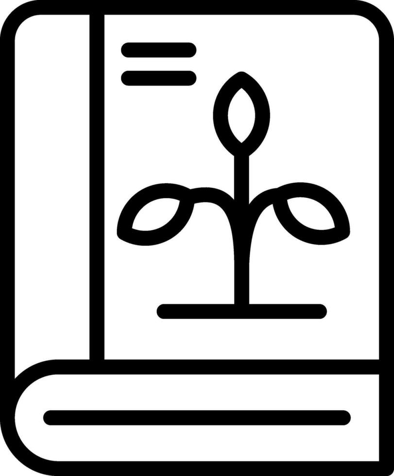 Botanik Buch kreativ Symbol Design vektor