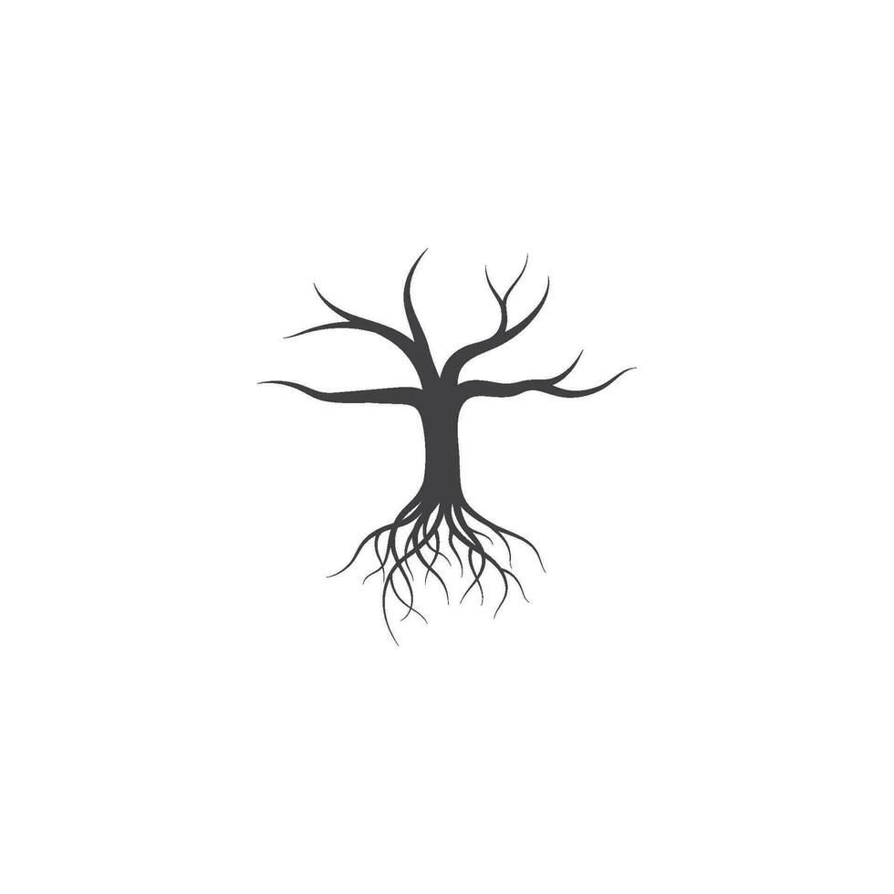 träd utan blad ikon logotyp mall vektor