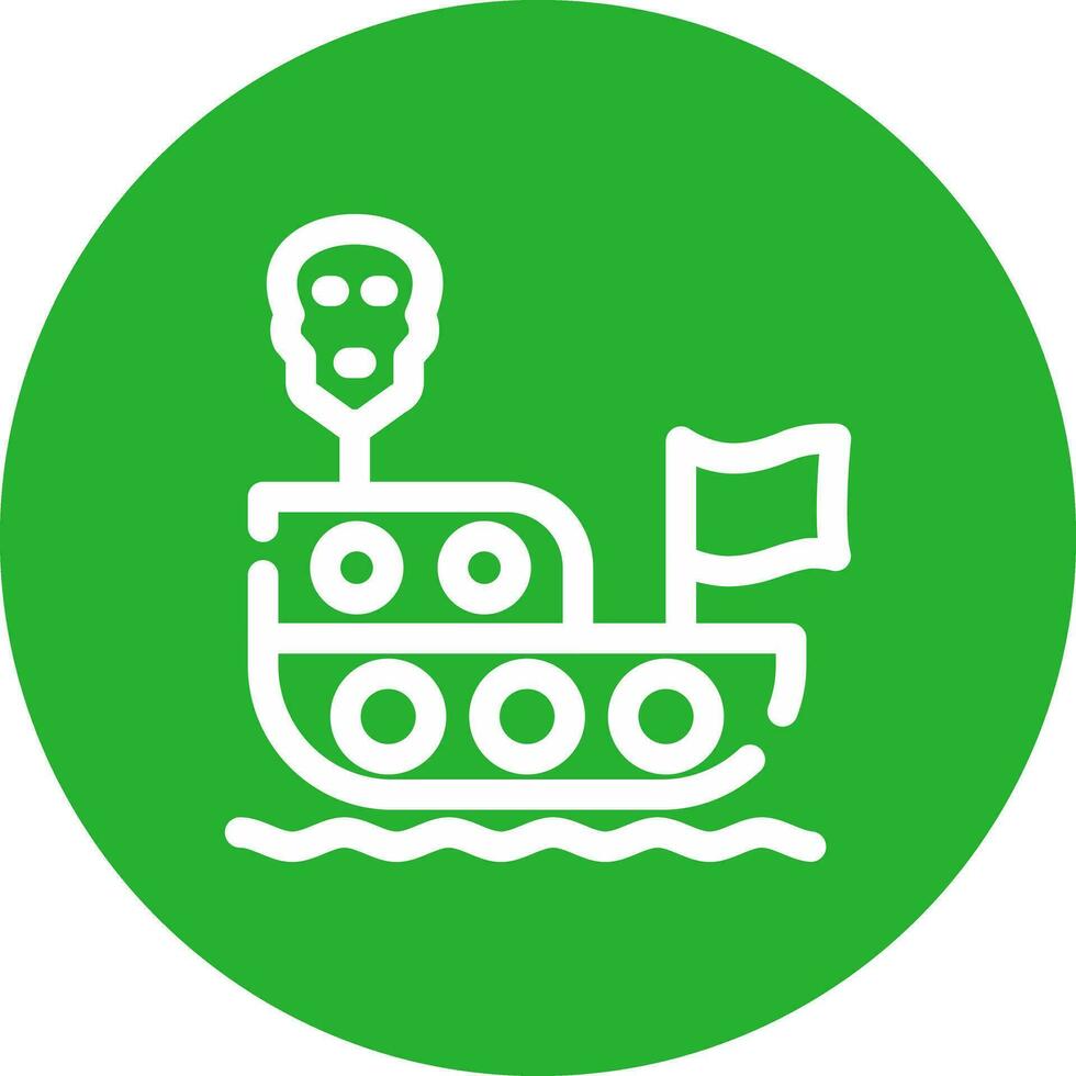 Piratenschiff kreatives Icon-Design vektor